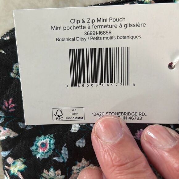 Vera Bradley Clip & Zip Mini Pouch - Picture 2 of 5
